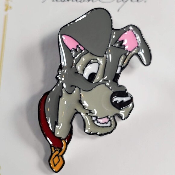 Lady Tramp Dog Lapel Pin Mutt Collar Brooch Pin Accessories Jewelry Badge - Picture 2 of 6
